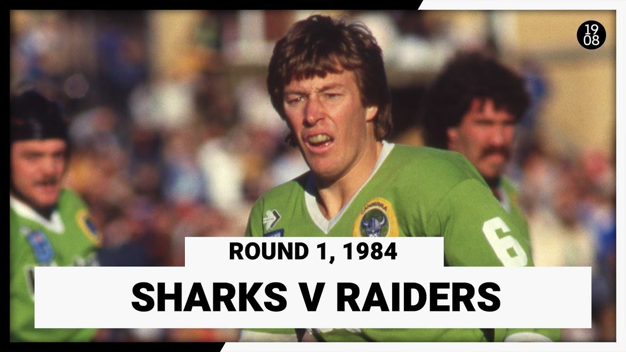 Cronulla Sutherland Sharks v Canberra Raiders | Round 1, 1984 | Match Replay | NRL Throwback
