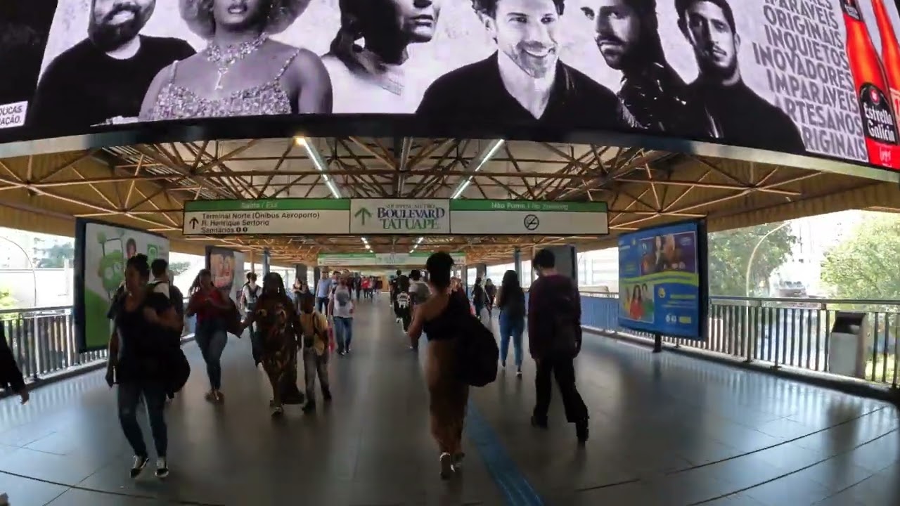 Como ir do metrô até o Shopping Boulevard Tatuapé - Metrô de São Paulo (EM 4K)