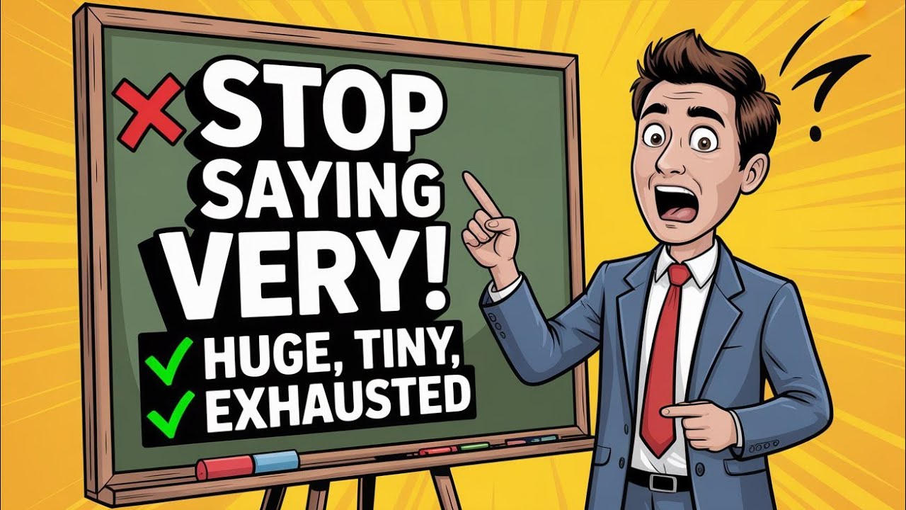 Stop Saying VERY |Easy English Conversation Practice |Learn English Fast |English learning podcast