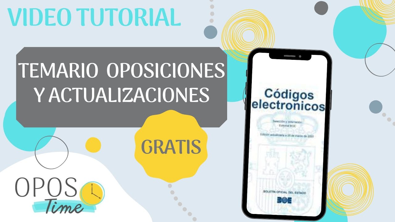 #11.TEMARIO OPOSICIONES GRATIS, ACTUALIZACI&Oacute;N DE LEYES Y NORMAS EN REVISI&Oacute;N.C&Oacute;DIGOS ELECTR&Oacute;NICOS BOE