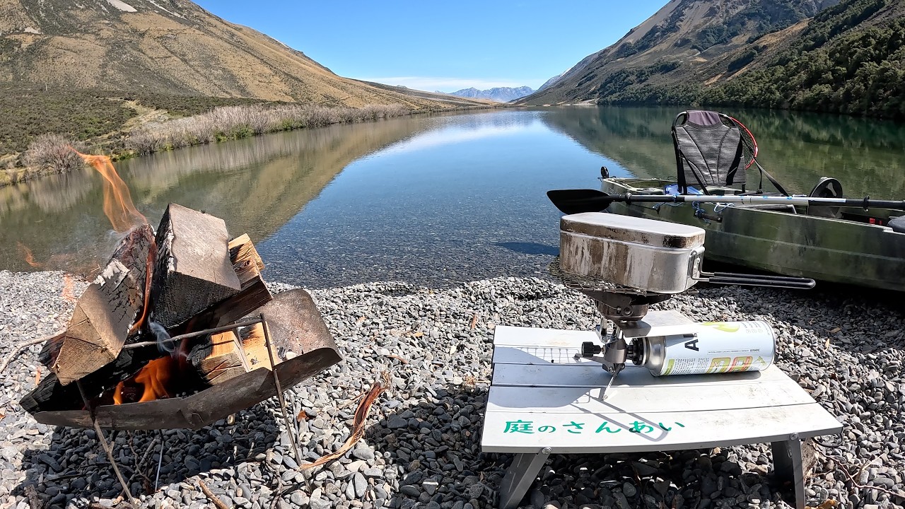 Solo Kayak Fishing and Bonfire Rice Balls