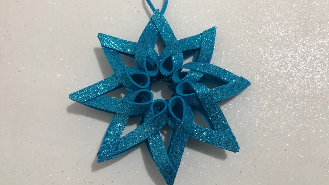 Como Fazer Estrela de Natal em E.V.A/Decoração de Natal/Enfeite de Natal 🎄