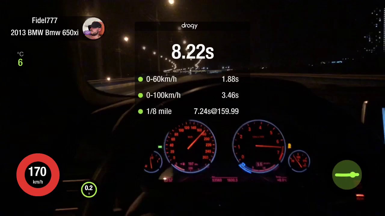 Bmw 650 f06 gran coupe 0-200 st.2 600+ hp