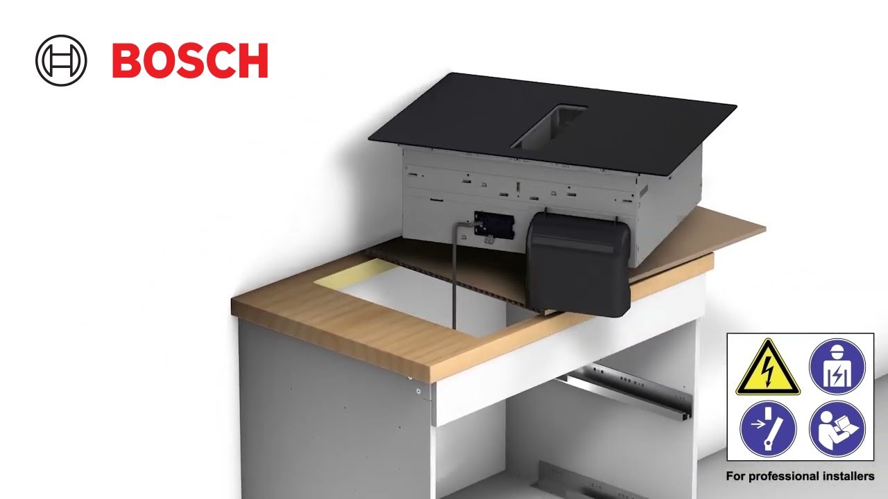 How to install a Bosch 2-in-1 cooktops with integrated ventilation