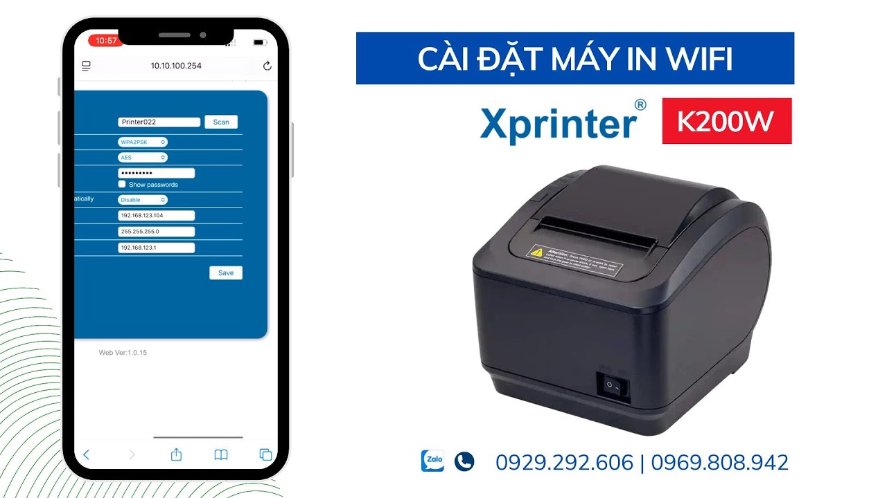 Hướng dẫn cài wifi cho máy in Xprinter K200w bằng điện thoại | Quản Pos