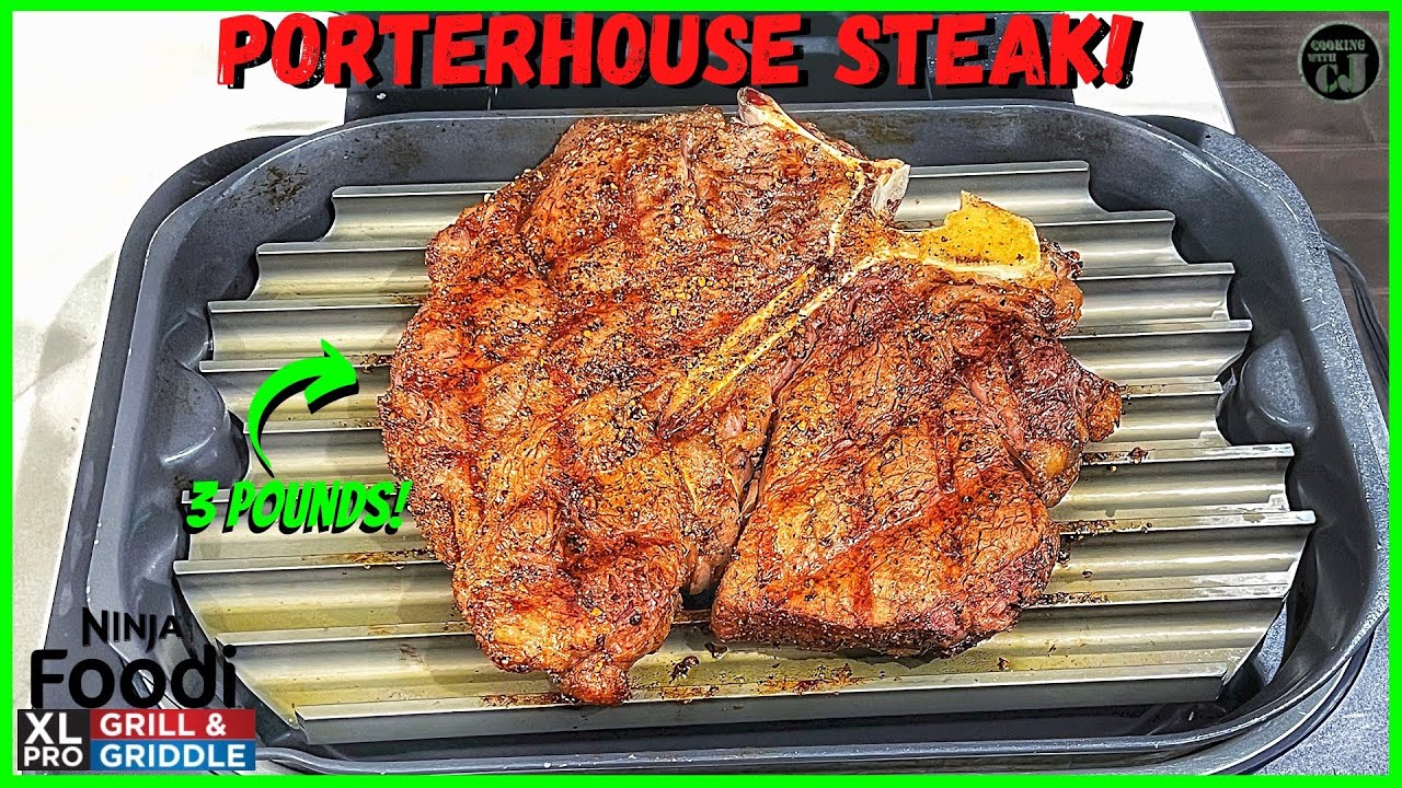 NINJA FOODI GRILL GIANT PORTERHOUSE STEAK!
