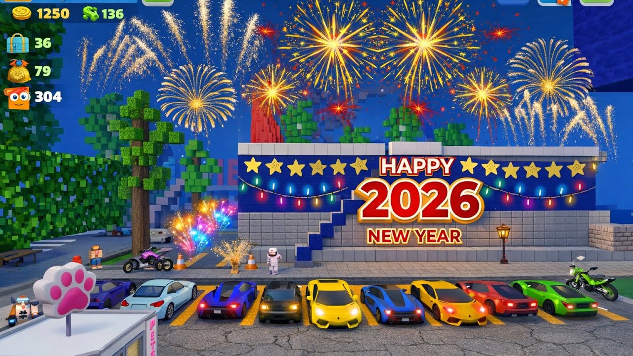 New Year 2026 Countdown & Fireworks 🎆 | Party Craft