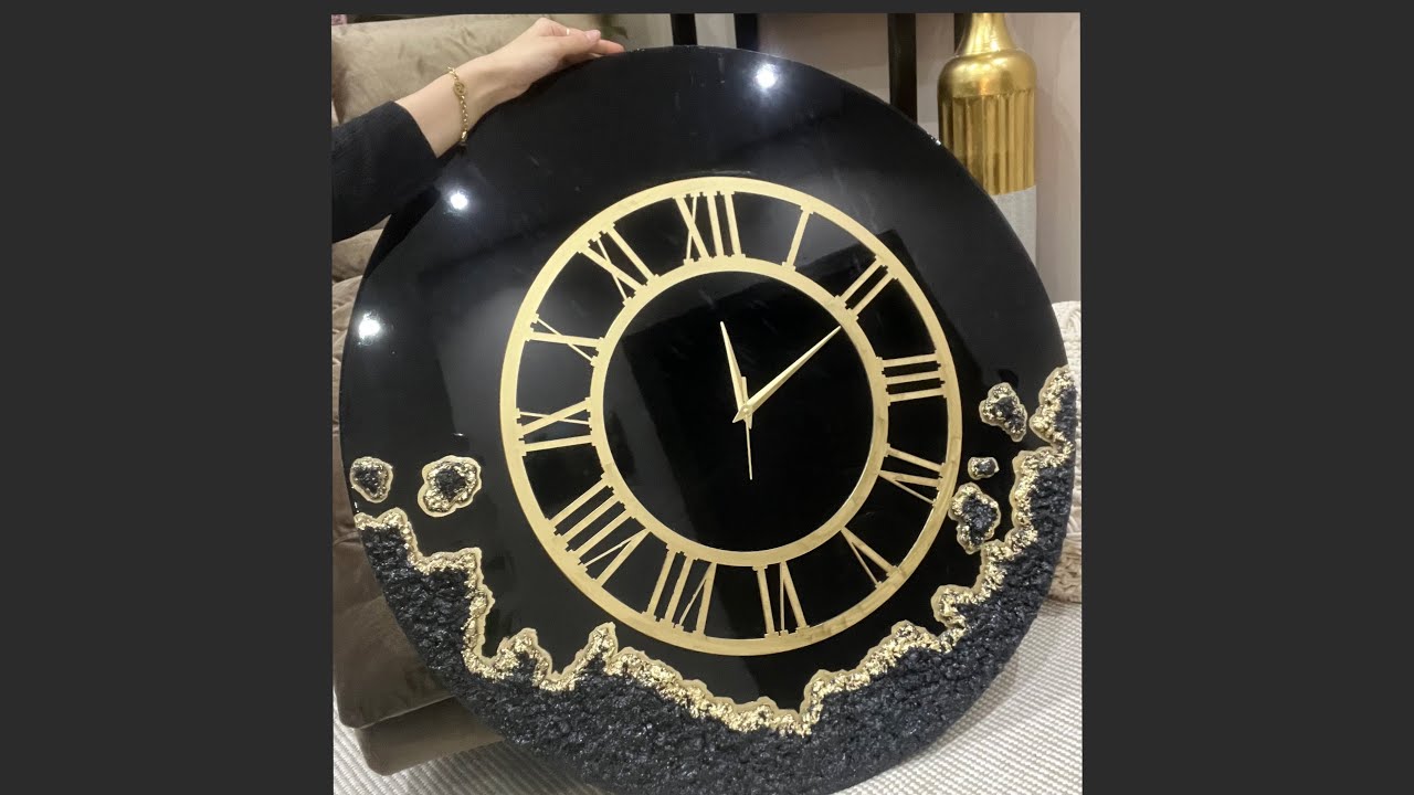 ساعة حائط فخمة بالريزن✨-Luxury resin wall clock