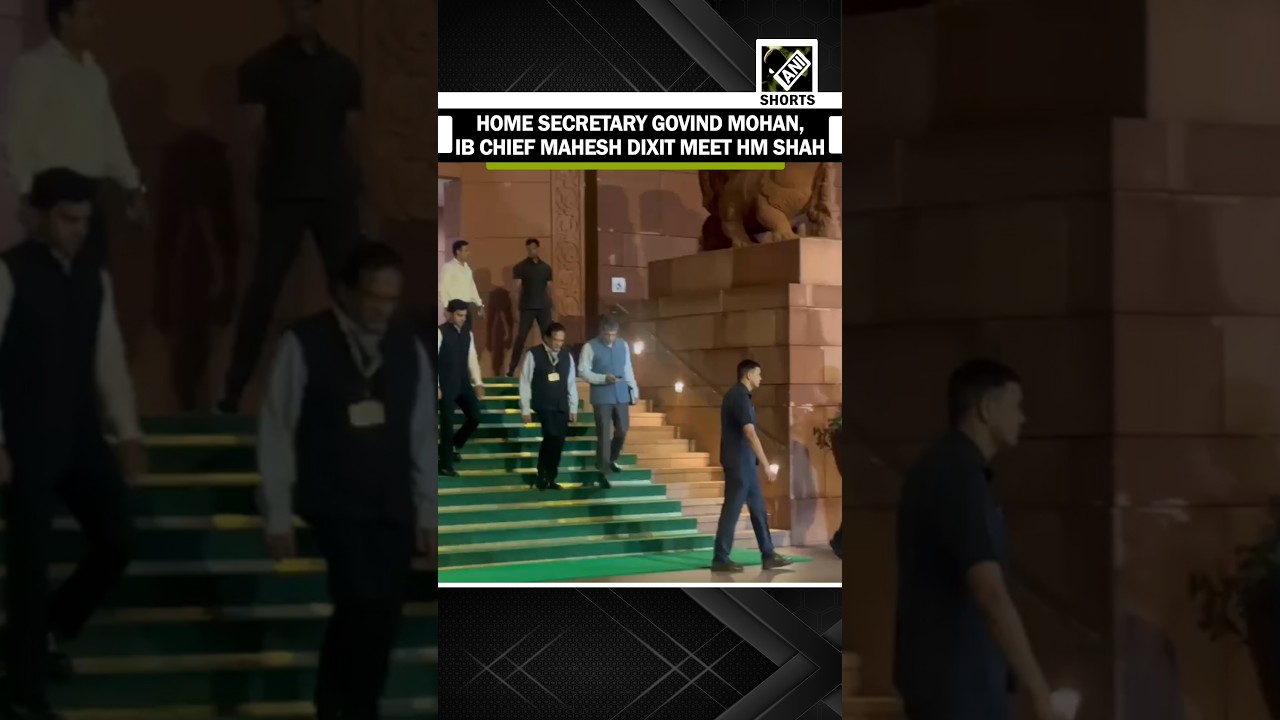 Home Secretary Govind Mohan, IB Chief Mahesh Dixit Meet Amit Shah in Parliament