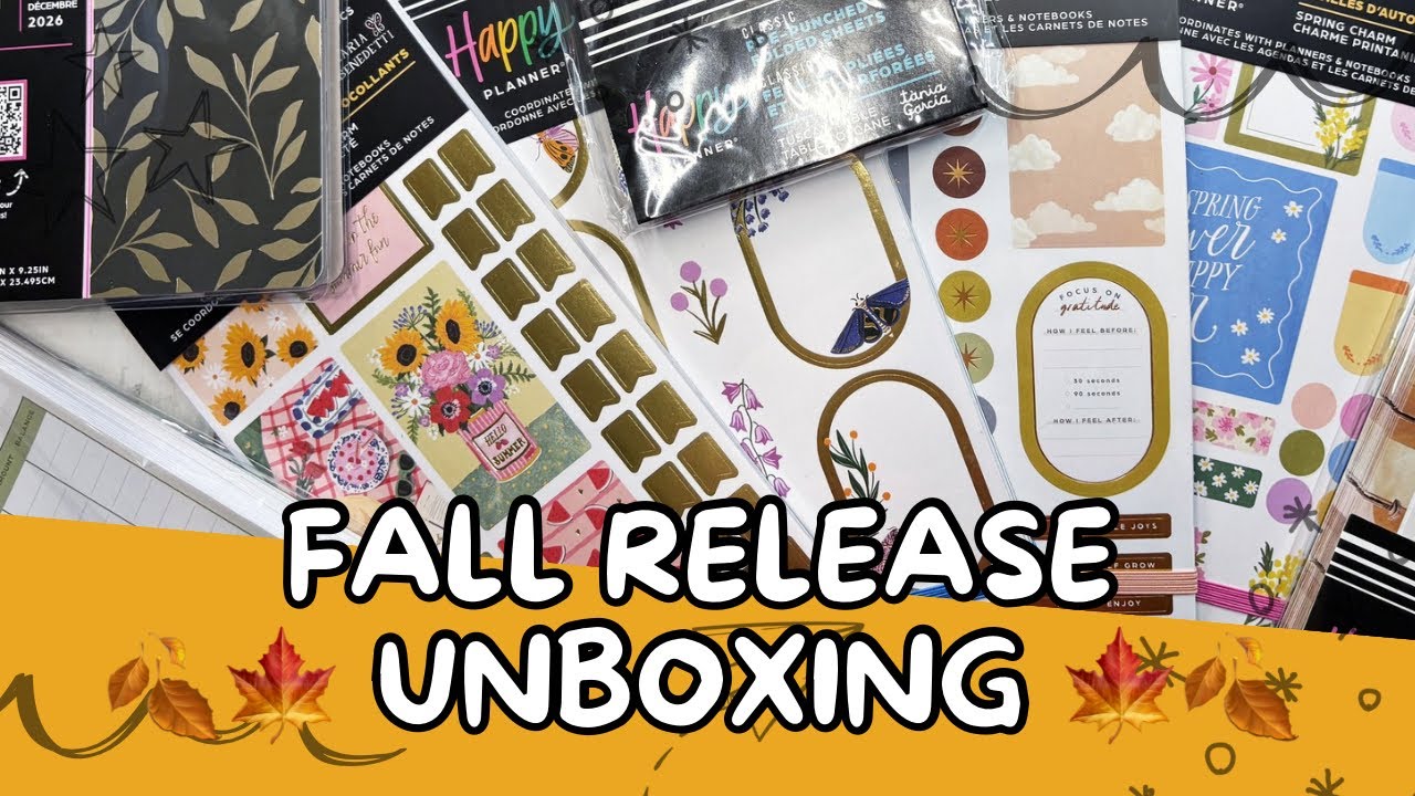 Fall Happy Planner Release 🍂🍁 Unboxing 🍁🍂