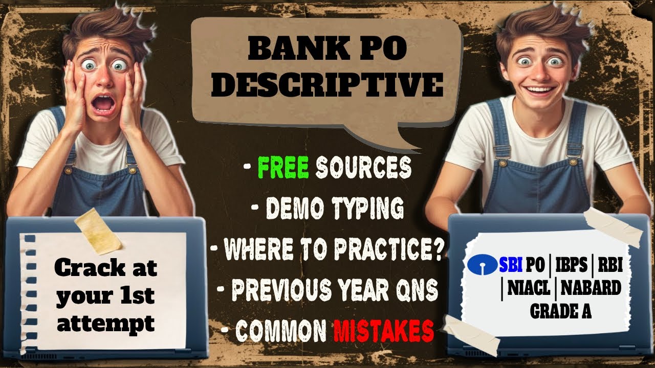 descriptive writing for banking and insurance exams | SBI | IBPS | RBI | NABARD | NIACL | PO exams