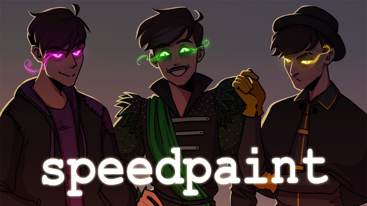 dark sides: Virgil, Remus and Deceit ~ sanders sides speedpaint