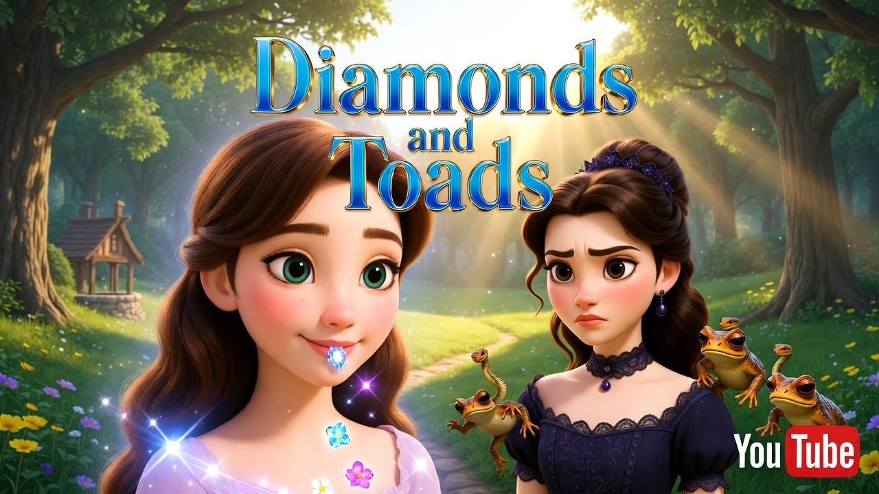 💎 Diamonds & Toads Fairy Tale – Story of Kindness & Consequences