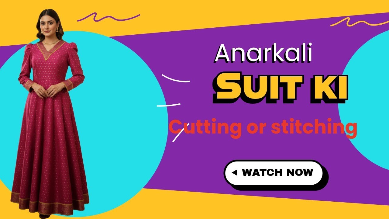 Anarkali suit cutting and stitching#अनारकली सूट की कटिंग और स्टिचिंग