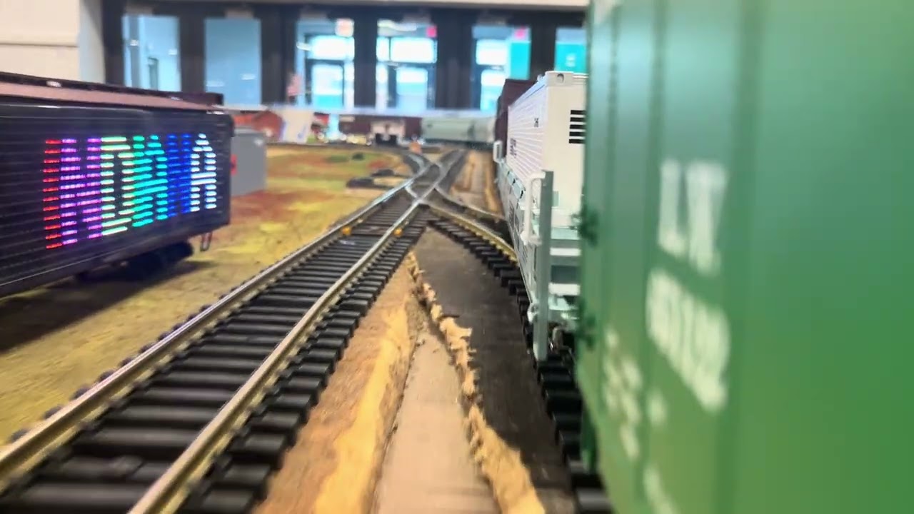 A ride around the ILSR G scale layout at the Indianapolis train show February 2026