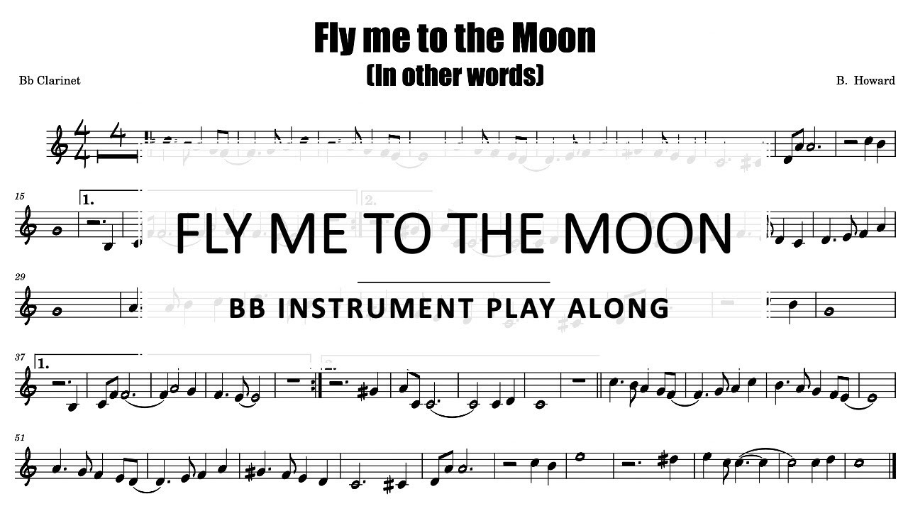 Fly me to the Moon Bb Instrument Play Along