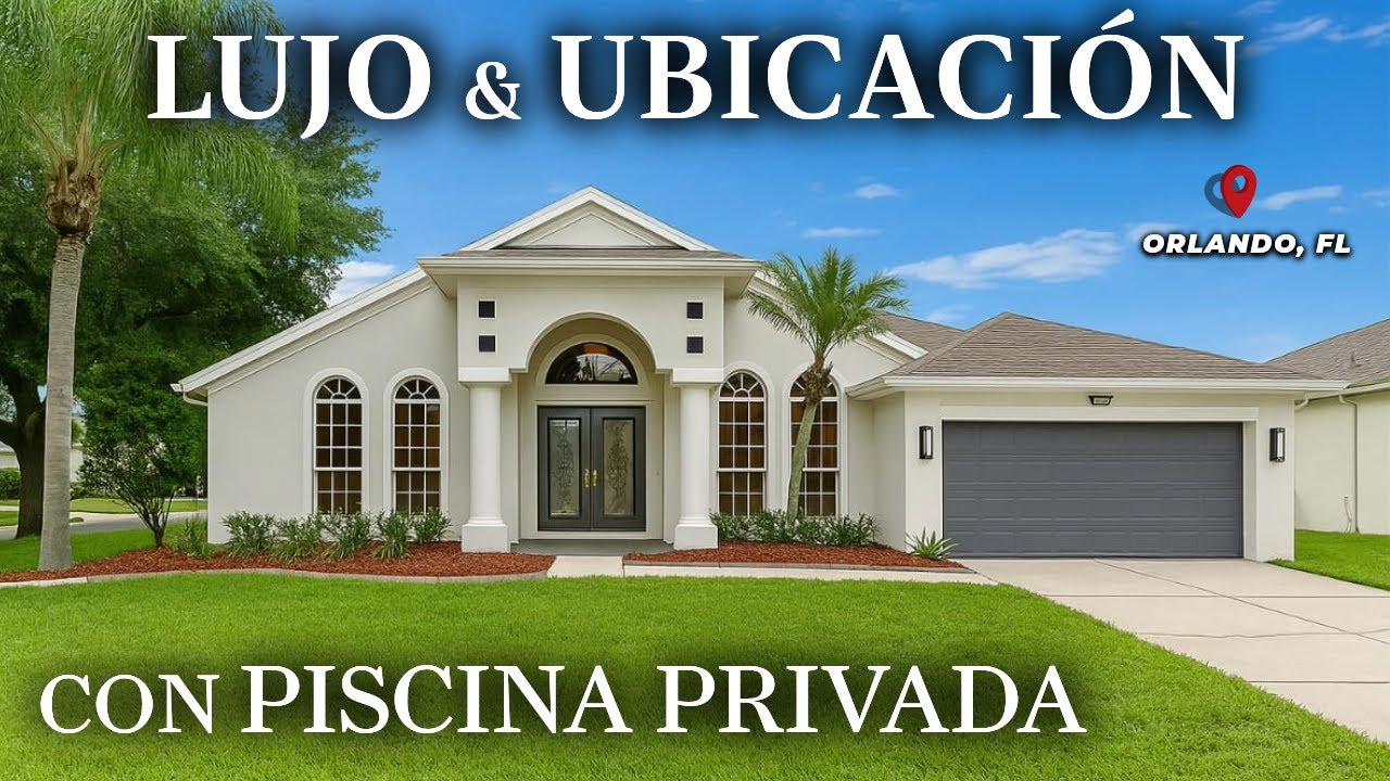 Así es vivir en uno de los MEJORES vecindarios de Orlando, FL 😱 Casa Elegante con Piscina PRIVADA 