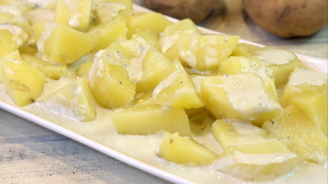 BUENÍSIMAS Patatas con salsa de queso azul en Thermomix