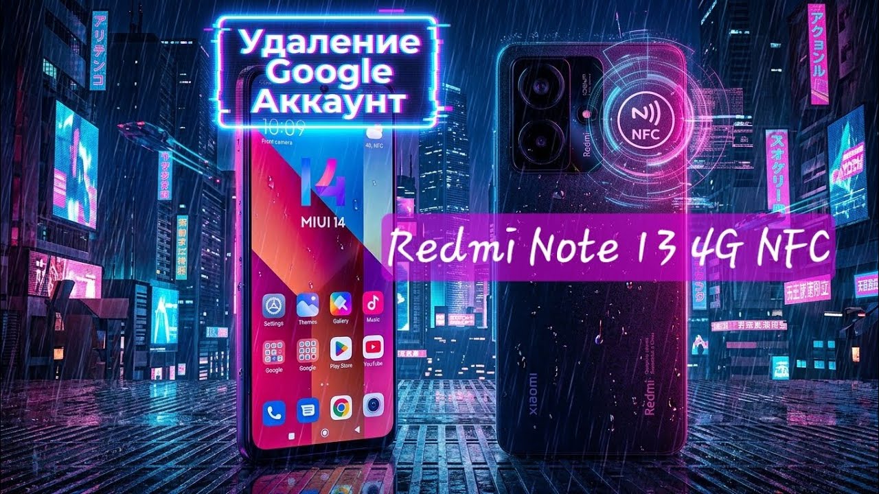Redmi Note 13 4g NFC - Удаление Google Аккаунта