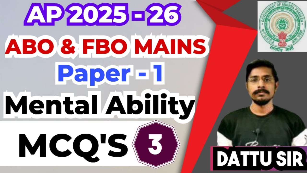 AP Forest ABO FBO FSO 2025 Mental Ability MCQs | Blood relations | Coding - Decoding | Syllogism FBO