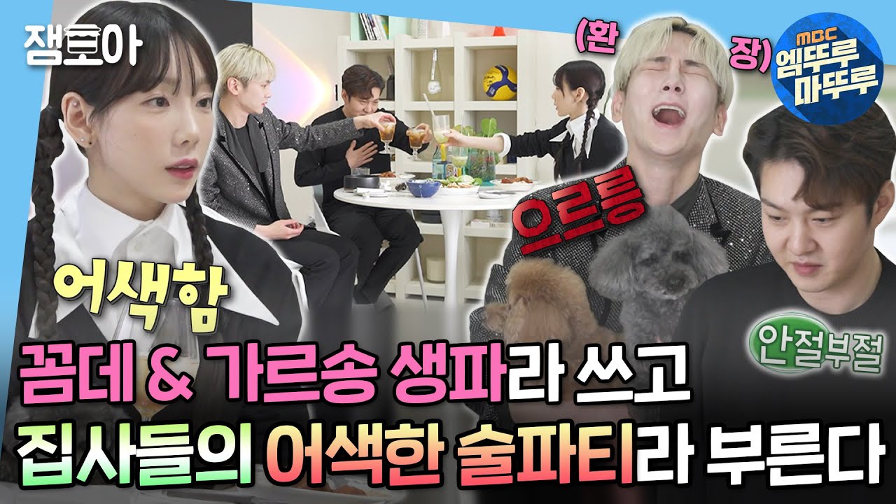[#나혼자산다] 눈치 보는 창섭과 어색한 태연과 그걸 지켜보는 키🤨 꼼데 & 가르송의 생일파티 겸 🐶집사들의 어색한 술파티🥂 | #키 #태연 #이창섭 MBC230203방송