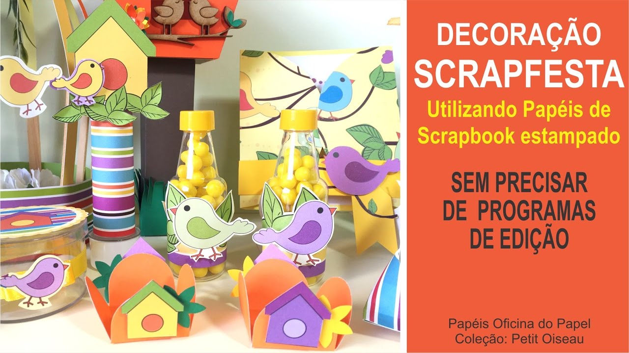 Como fazer Scrapfesta com Papel Estampado SEM Programas