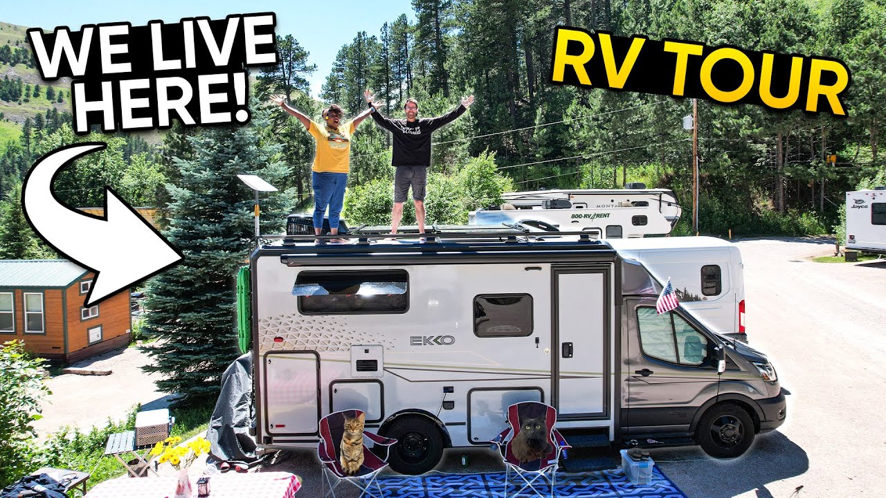 ULTIMATE RV TOUR FOR FAMILY OF 4 | How We Live Full Time in New Class B+ RV Camper Van (RV Living)