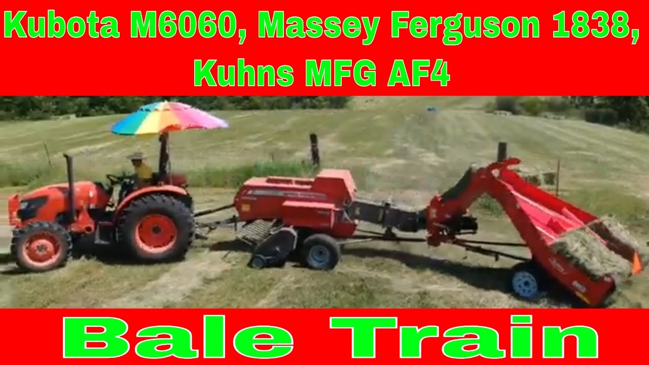 Baling Hay 2020! Massey Ferguson 1838 And Kuhns Mfg AF4 Accumulator #134