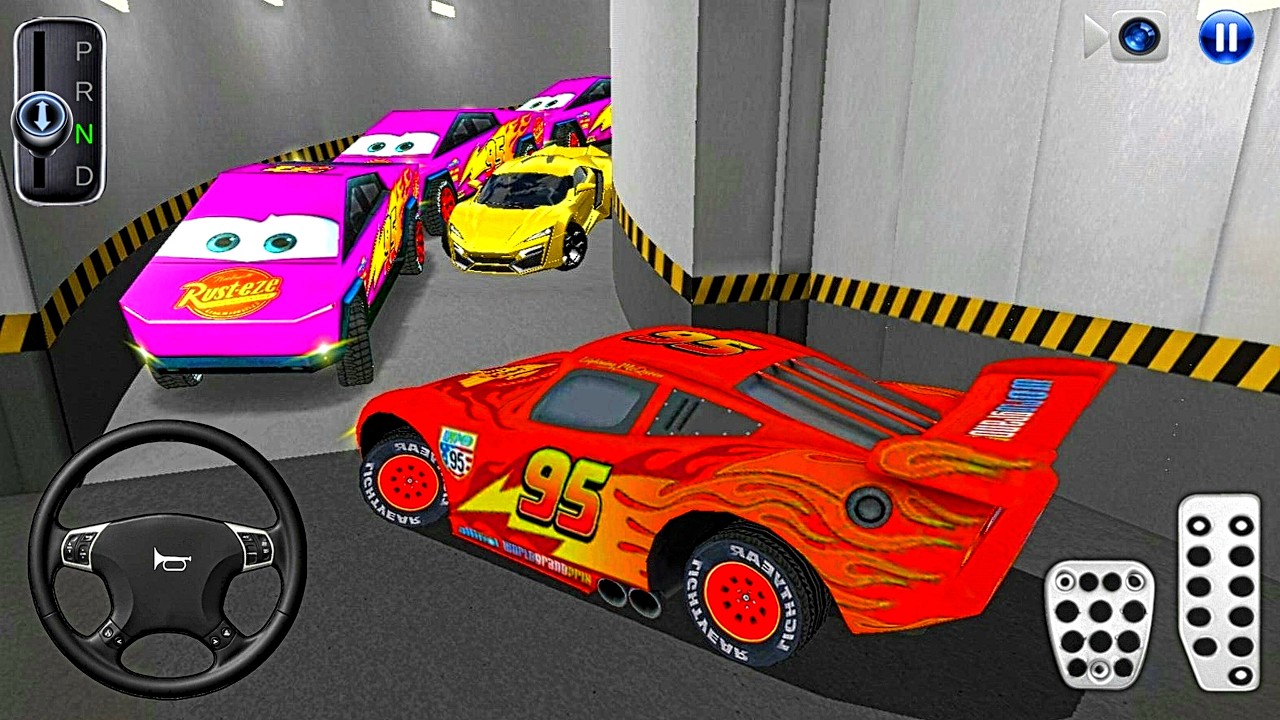 New McQueen car Stuck in Parking Garage - 3D Driving Class - 3D Driving Class Game - Car Game