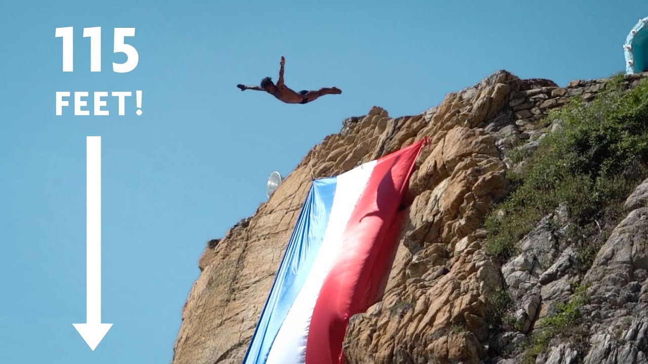 INSANELY HIGH CLIFF DIVE