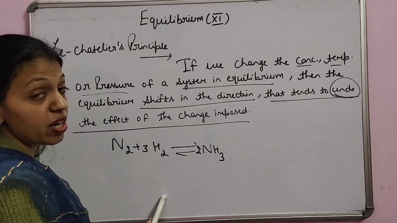 Factors affecting equilibrium (Le-Chateliar's principle),Class 11th