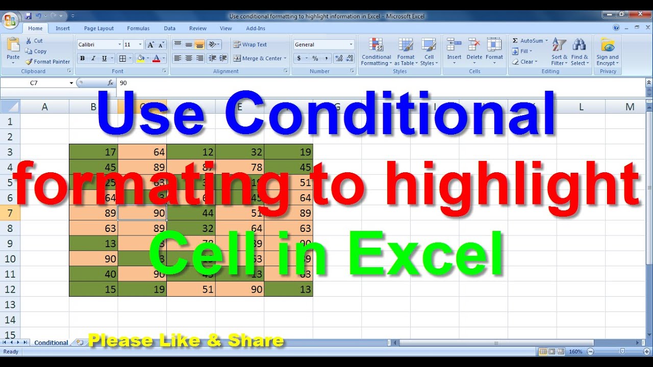 Use conditional formatting to highlight information in Excel