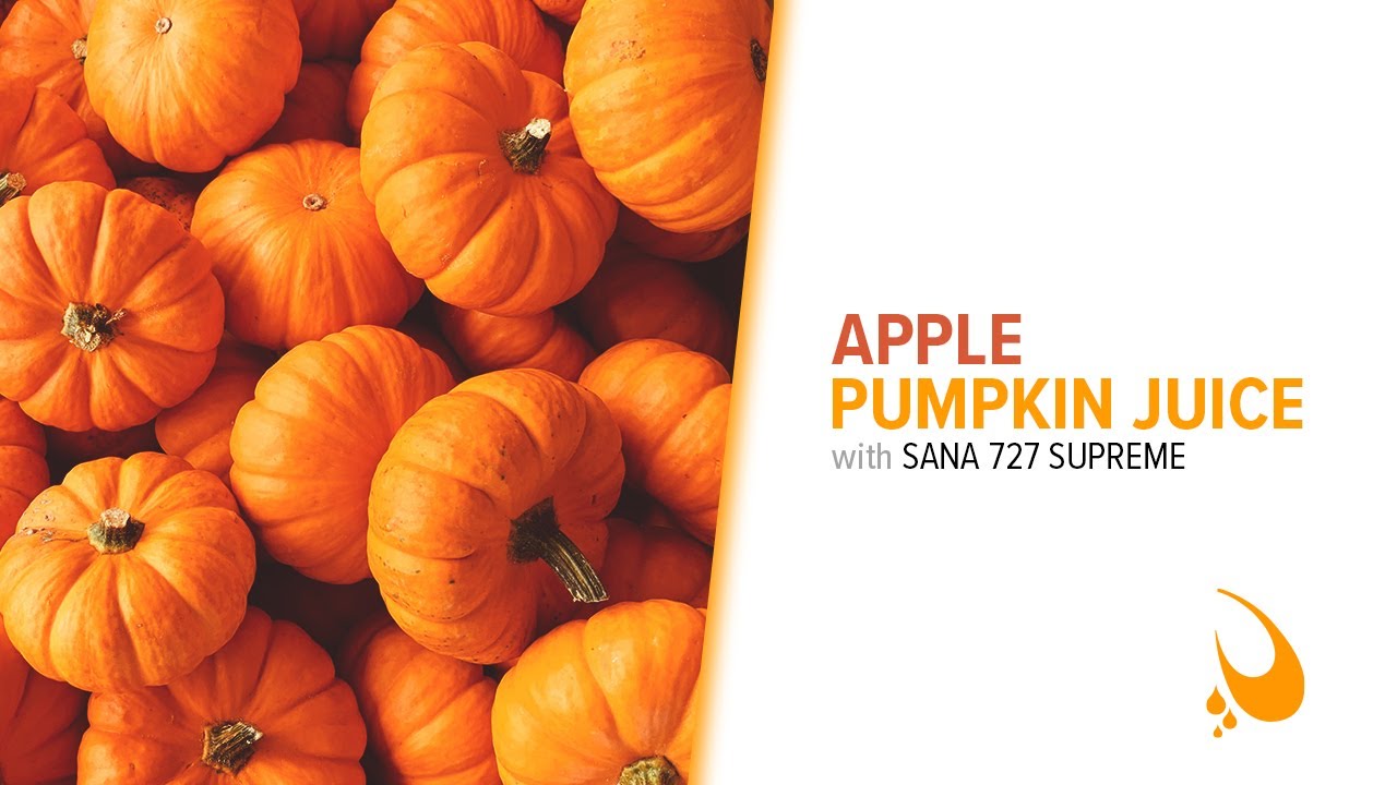 Raw pumpkin juice in the Sana 727 juicer