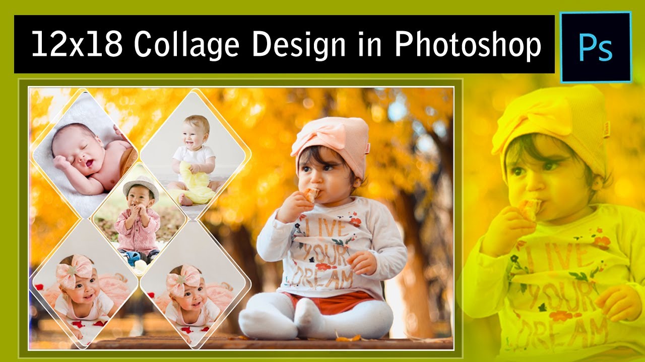 How to Design a 12x18 Collage in Photoshop Hindi || 12x18 Collage Design in Photoshop ||