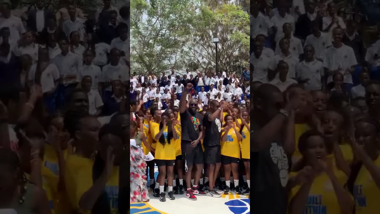 Masai Ujiri, Leonard Kawhi & Min Mukazayire unveiled 3 Basketball courts built at St Ignatius School
