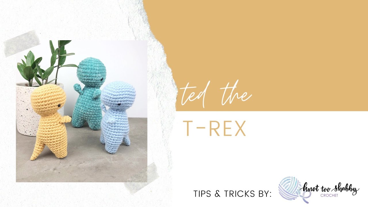 Ted the T-Rex No-Sew Crochet Amigurumi Pattern: Tips & Tricks ONLY