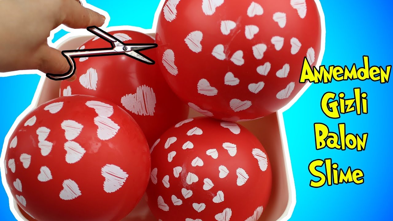Anemden Gizli Balon Patlatıp Slime Yaptım!! | Heyecan ve Korku İçinde Stres Slime! | Bidünya Oyuncak