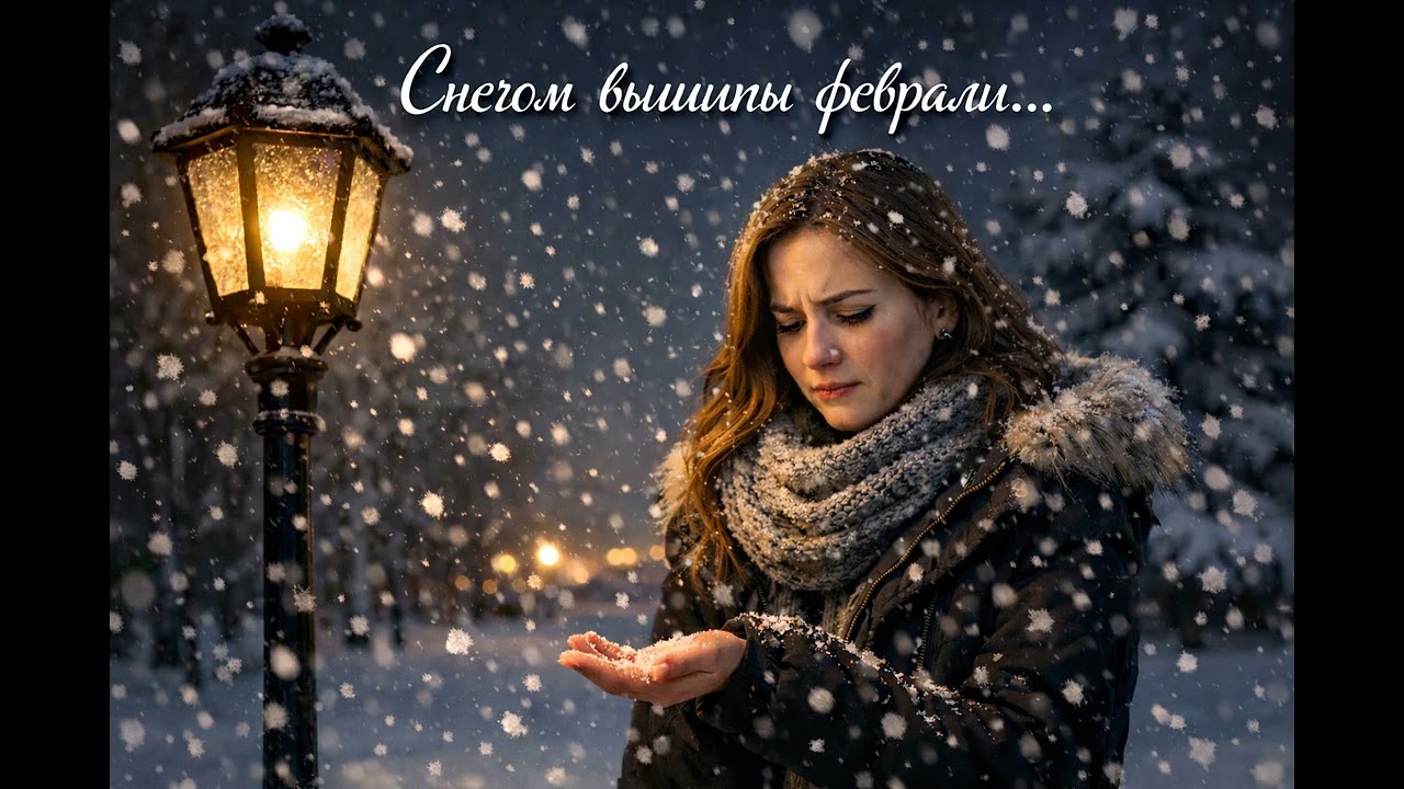 КАКАЯ   БЕСПОДОБНАЯ   ПЕСНЯ  -  СНЕГОМ   ВЫШИТЫ   ФЕВРАЛИ...