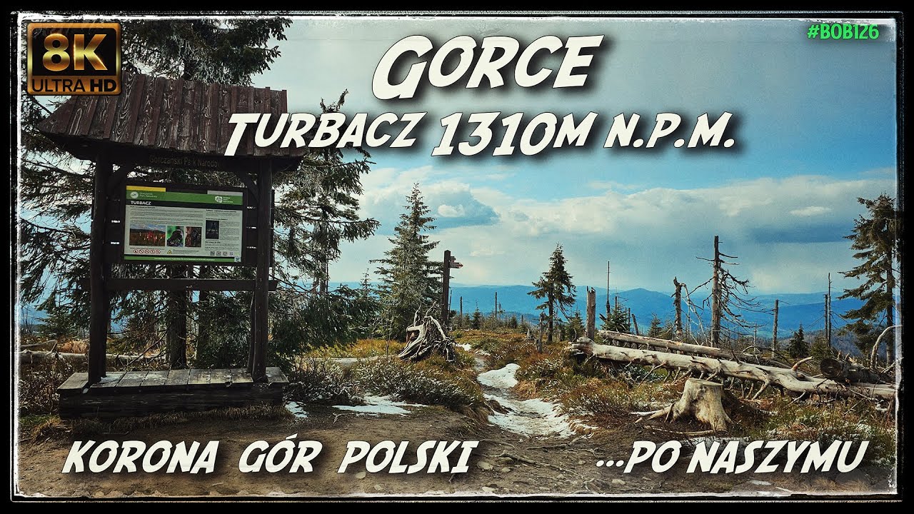 Korona Gór Polski - Gorce - Turbacz 1310m (szlak z Rabki, zejście do Nowego Targu) [8k UHD]