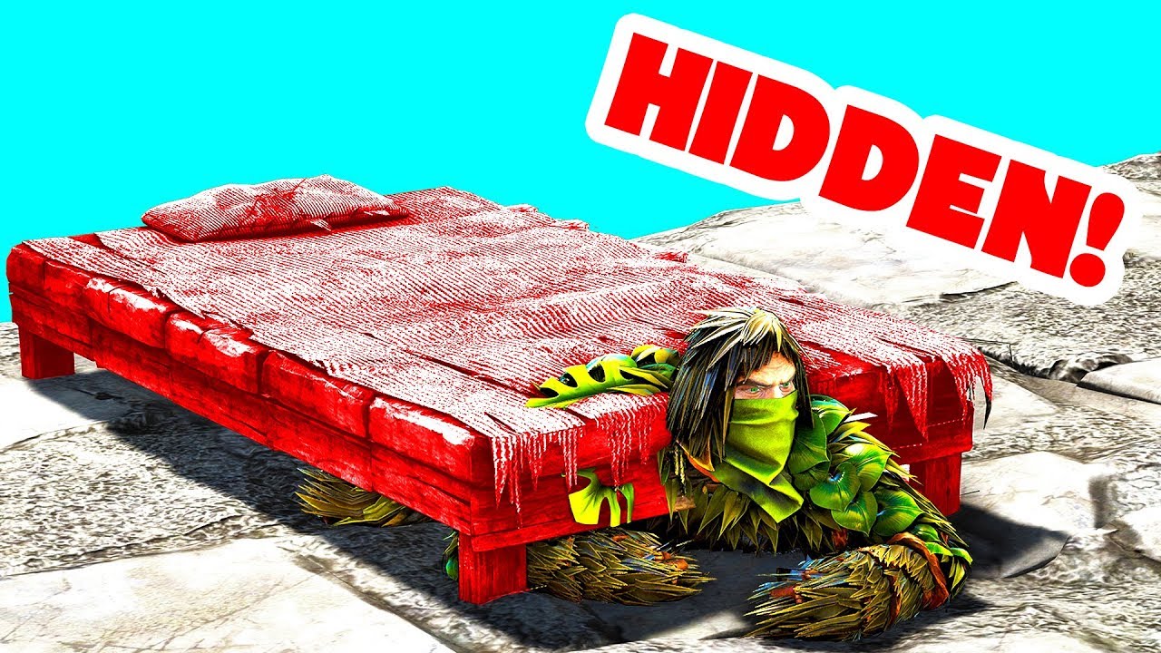 BEST HIDING SPOT IN ANY BASE! (Ark Survival Evolved Trolling)