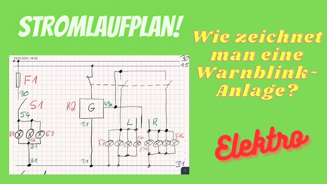 Stromlaufplan Beleuchtung WARNBLINKER