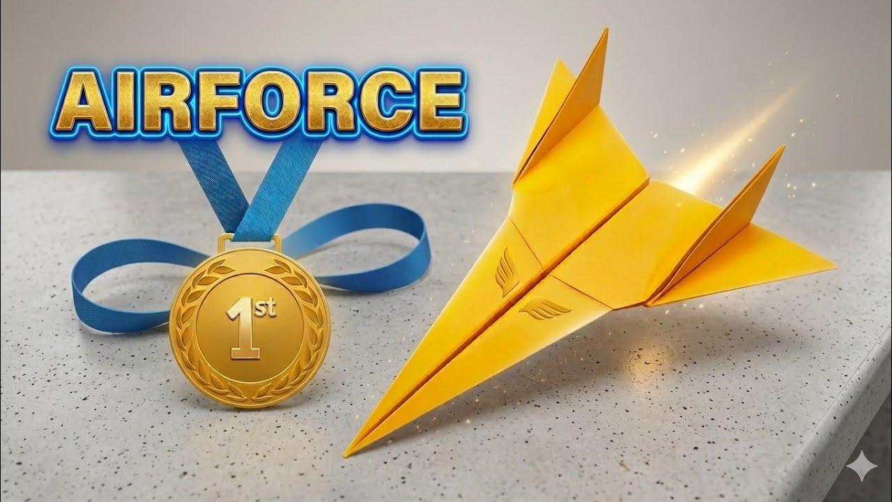 How to make Origami Airforce Paper Airplane | Easy Tutorial!