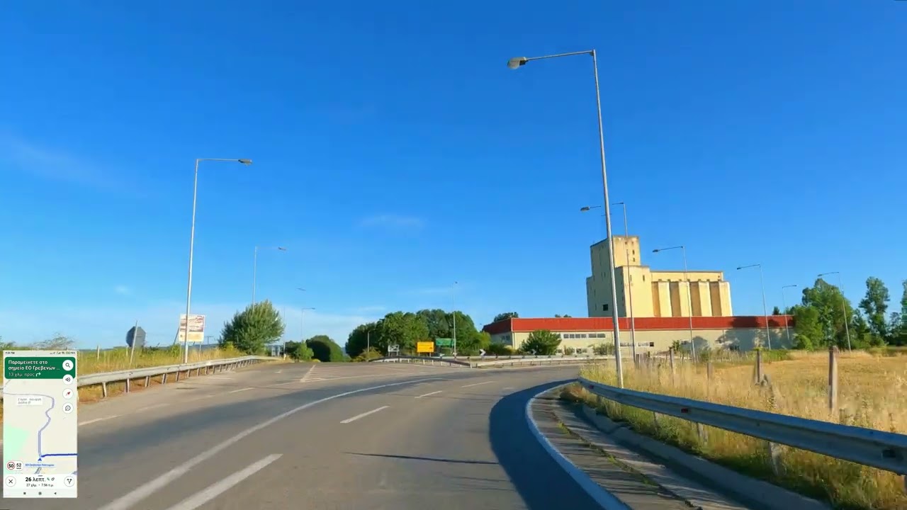 Driving in Greece, from Grevena to Siatista (Kozani)