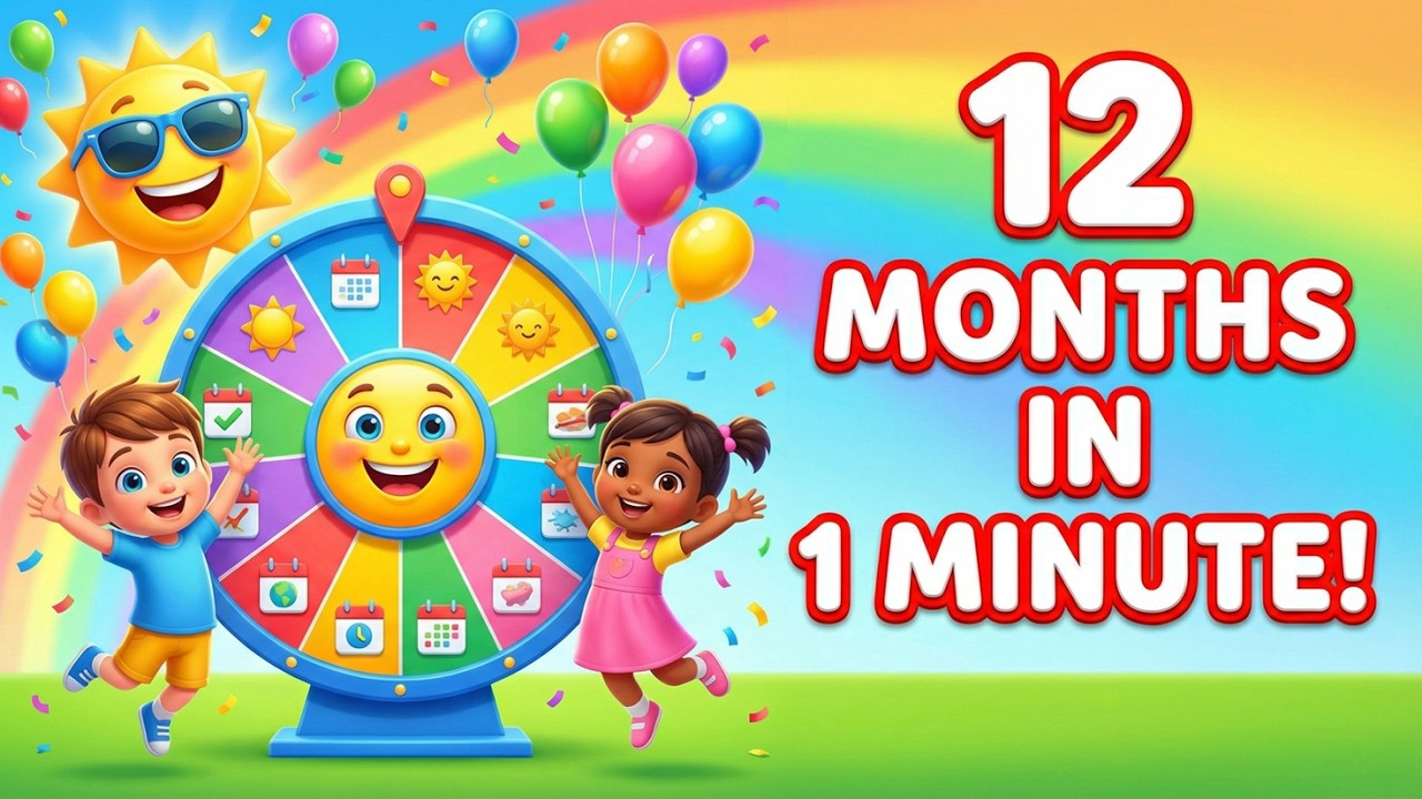 Months of the Year Song for Kids | Learn 12 Months in 1 Minute Fun Rhyme