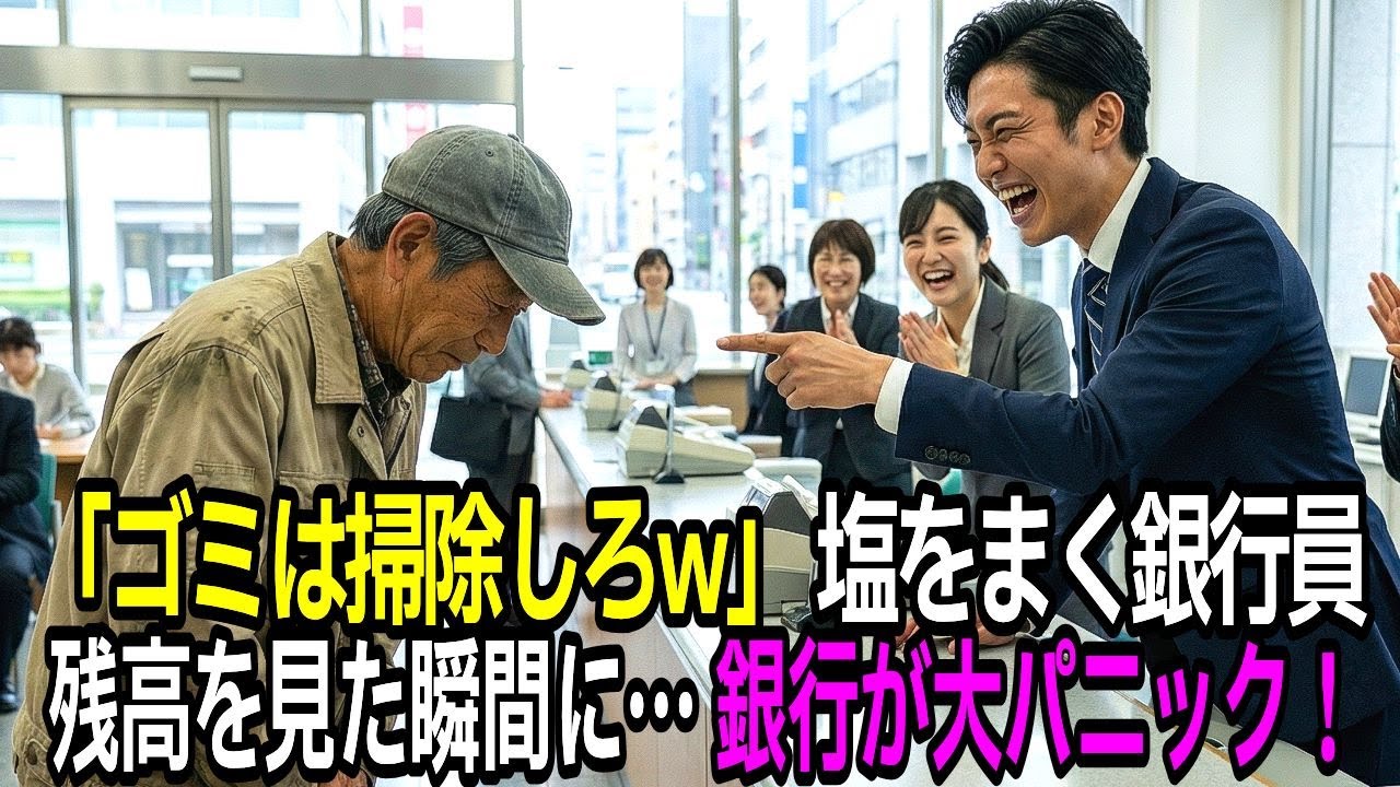 「乞食は帰れ！」100億預金の重鎮を作業着だからと追い出したエリート銀行員→即日全額解約で支店が閉鎖に追い込まれた自業自得な末路…【感動する話】【スカッと】