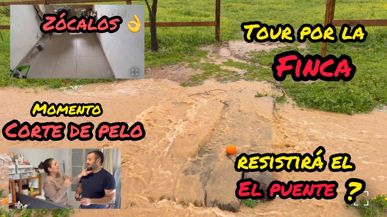 TOUR por la FINCA , Z&Oacute;CALOS listos , mucha LLUVIA, Momentazo con ANGIE 