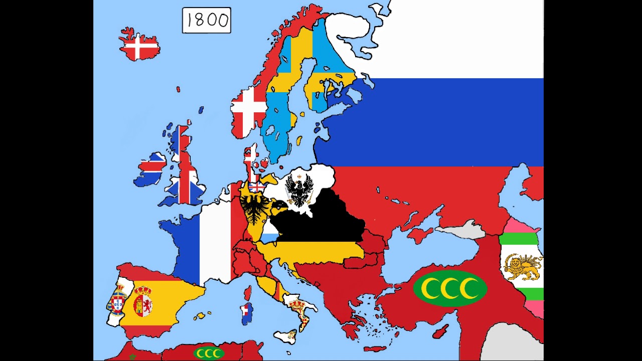 History of European Flags 1800-1900
