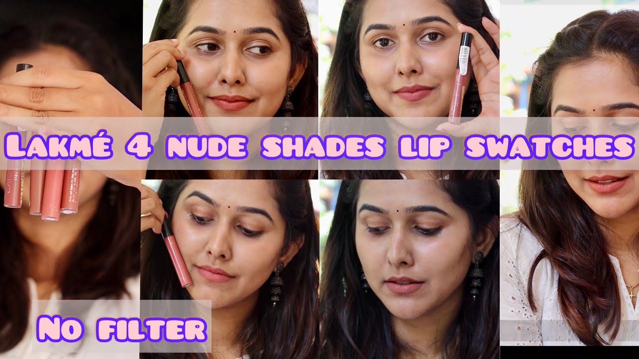 Lakm&eacute; liquid matte lipstick nude shades review|nude latte,myth,dream,twist|#trending #lipstick