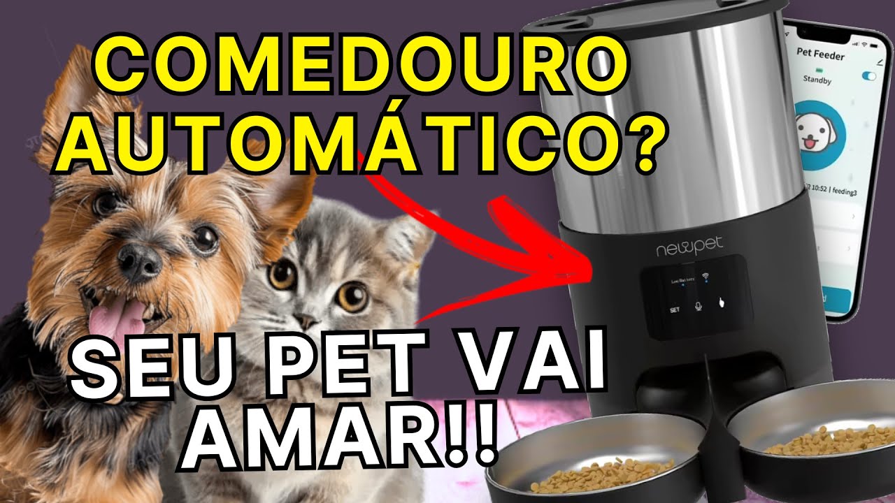 COMEDOURO AUTOMATICO PRA PETS COM 2 POTES? FUNCIONA NO HORARIO? NEWPET NP1145