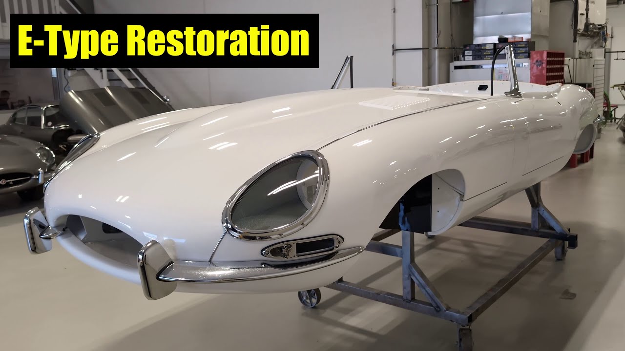 E-Type Painting from Coachwerks Restoration - Day 2